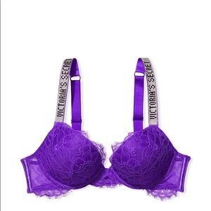 VS Lace Shine Push Up Bra